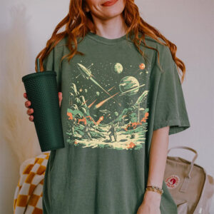 Space Battle Fighter Galaxy War Comfort Colors Tee 3