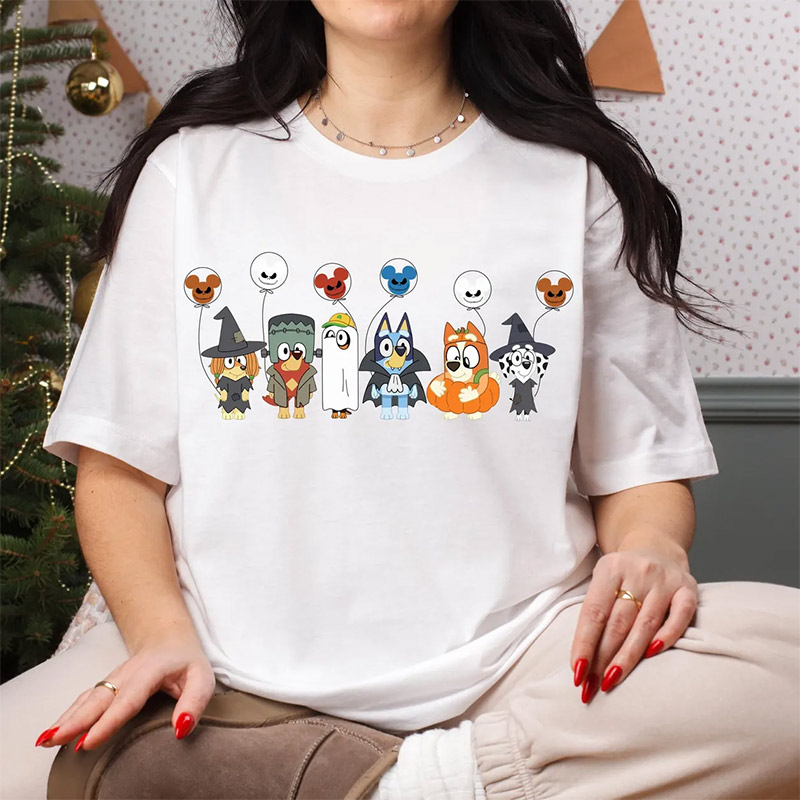Disney Trick Or Treat Bluey Characters Comfort Colors T-shirt Disney Trick Or Treat Bluey Characters Comfort Colors T-shirt