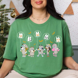 Disney Trick Or Treat Bluey Characters Comfort Colors T shirt 3