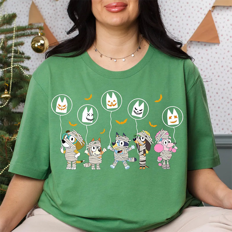 Disney Trick Or Treat Bluey Characters Comfort Colors T-shirt Disney Trick Or Treat Bluey Characters Comfort Colors T-shirt