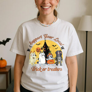 Halloween Bluey Trick Or Treaters Comfort Colors Tee Halloween Bluey Trick Or Treaters Comfort Colors Tee