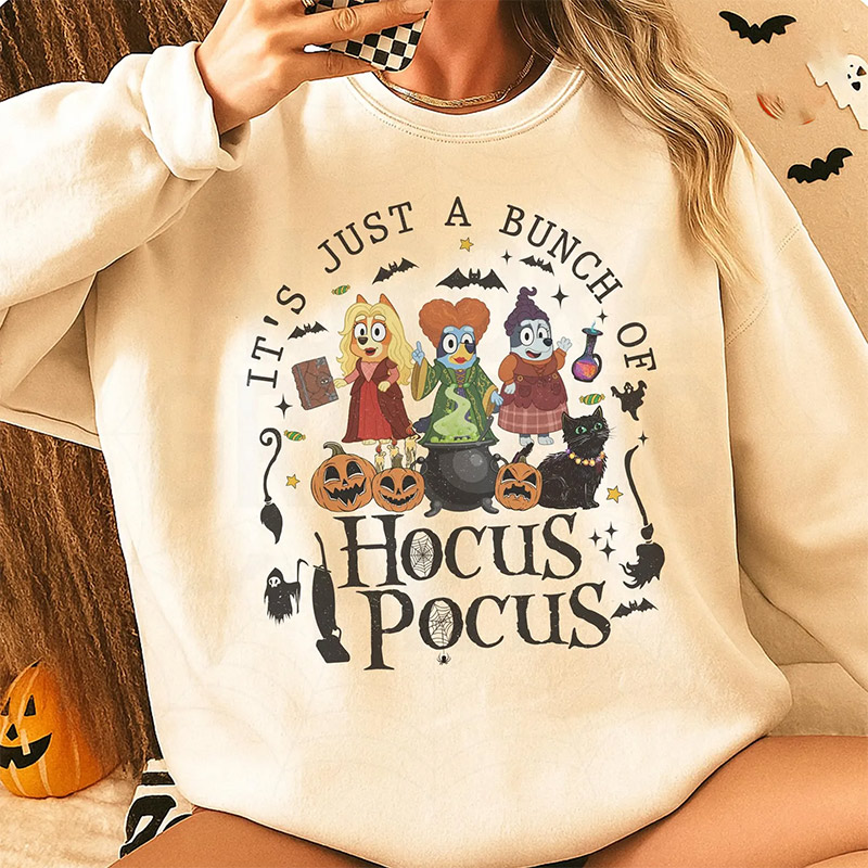 Just A Bunch Of Hocus Pocus Bluey Halloween Comfort Colors T-shirt Just A Bunch Of Hocus Pocus Bluey Halloween Comfort Colors T-shirt