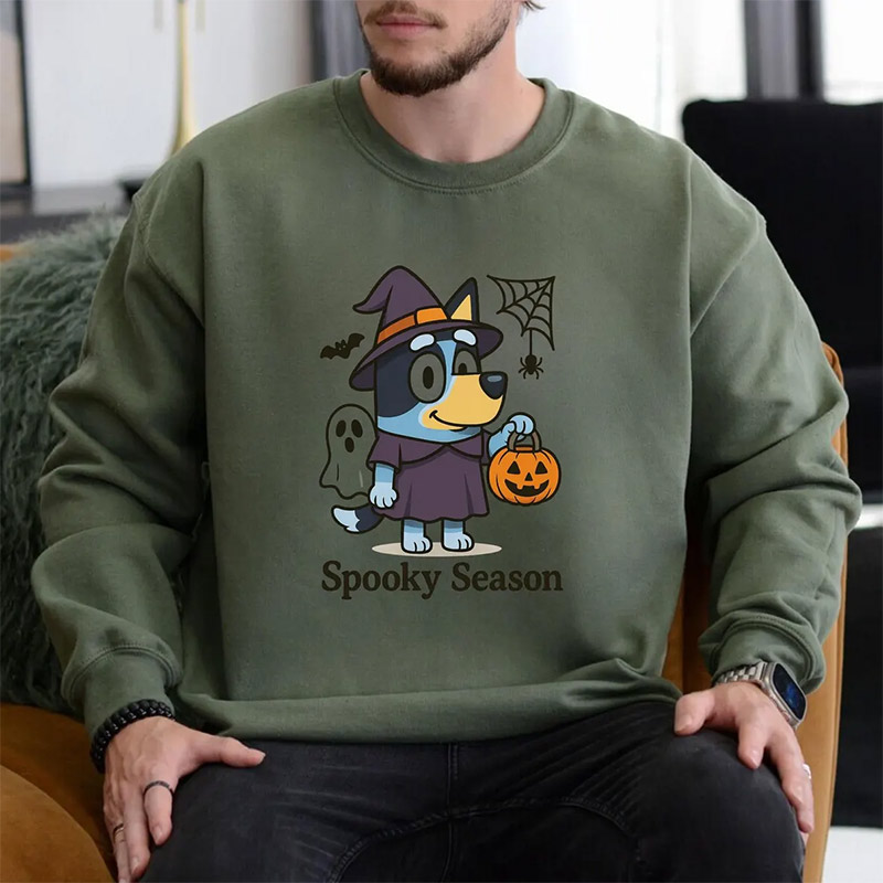 Spooky Season Witch Bluey Halloween T-shirt Spooky Season Witch Bluey Halloween T-shirt
