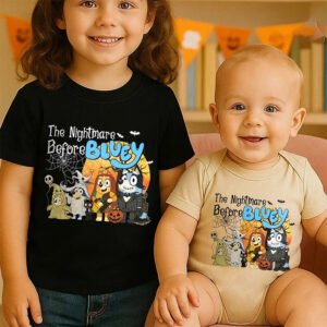 The Nightmare Before Bluey Halloween Family T-shirt The Nightmare Before Bluey Halloween Family T-shirt