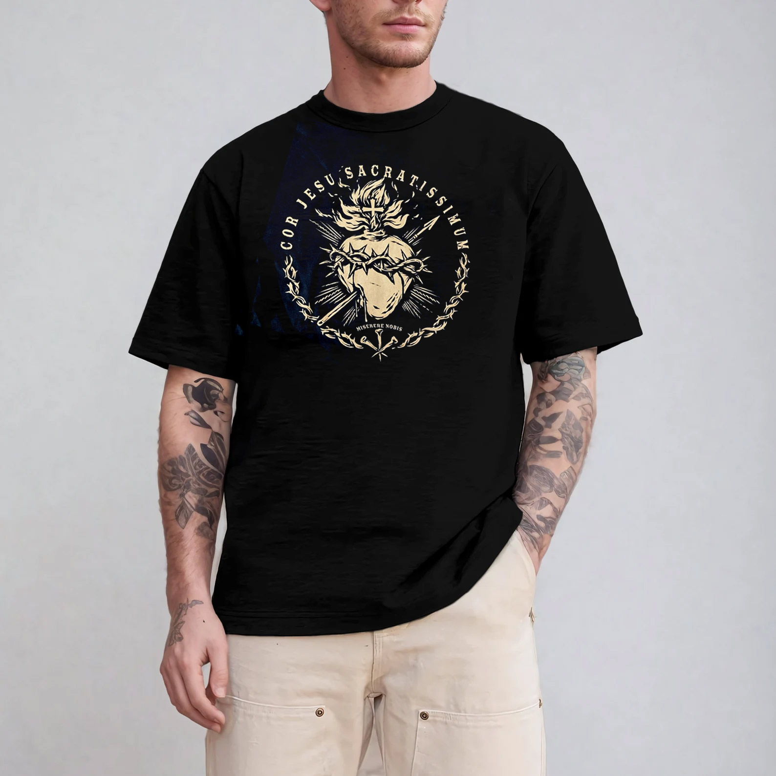 Adult Sacred Heart Of Jesus Tee Adult Sacred Heart Of Jesus Tee