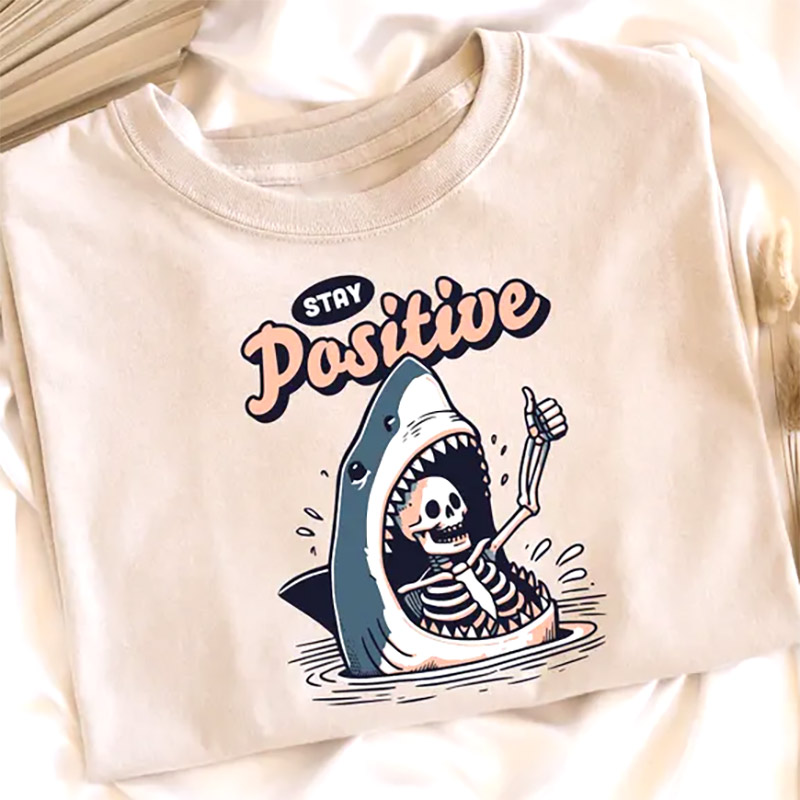 Funny Skeleton Stay Positive Shirt Funny Skeleton Stay Positive Shirt