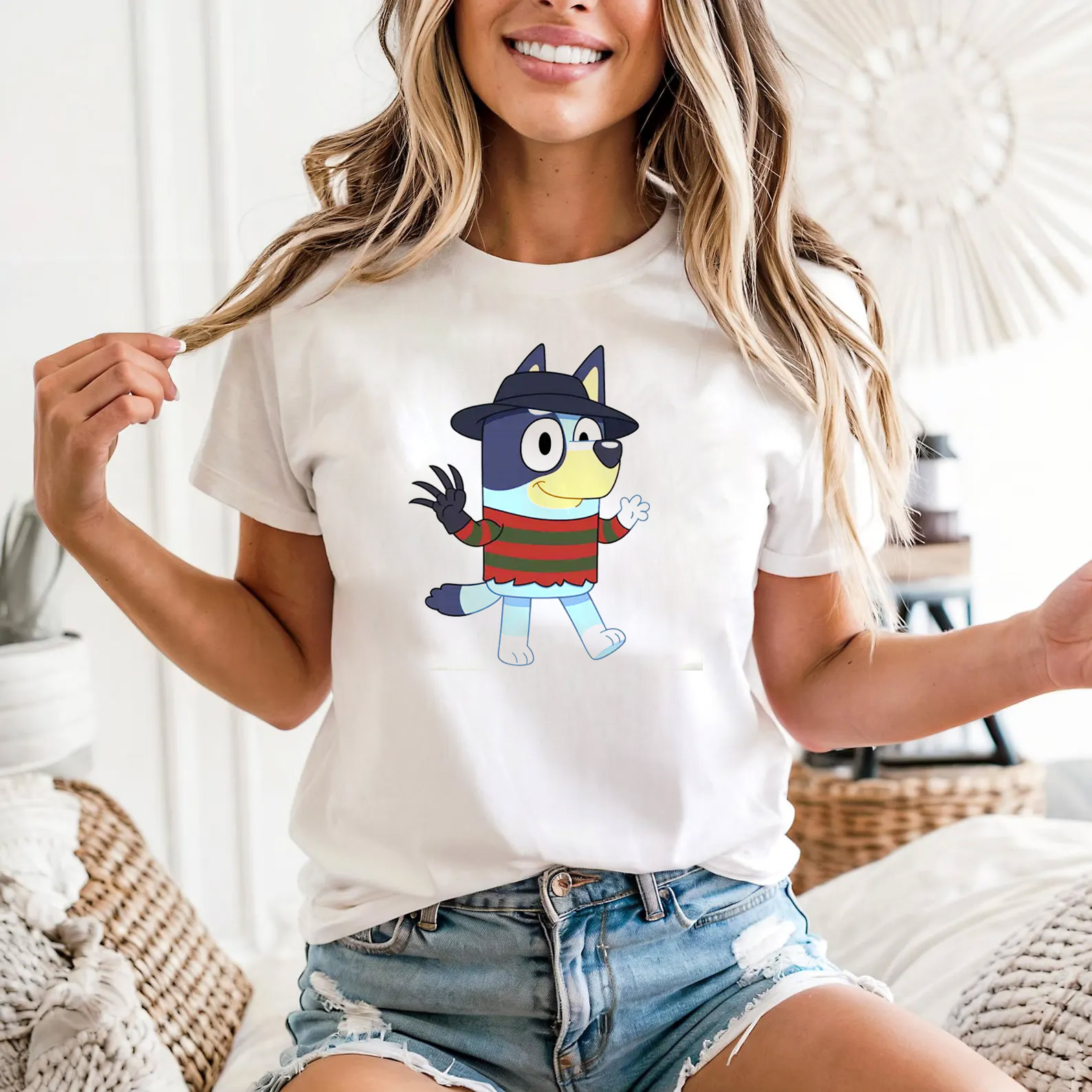 Bluey Halloween Trick Or Threat Tee Bluey Halloween Trick Or Threat Tee
