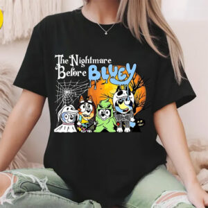 Nightmare Before Bluey Spooky Cartoon Family Shirt 1