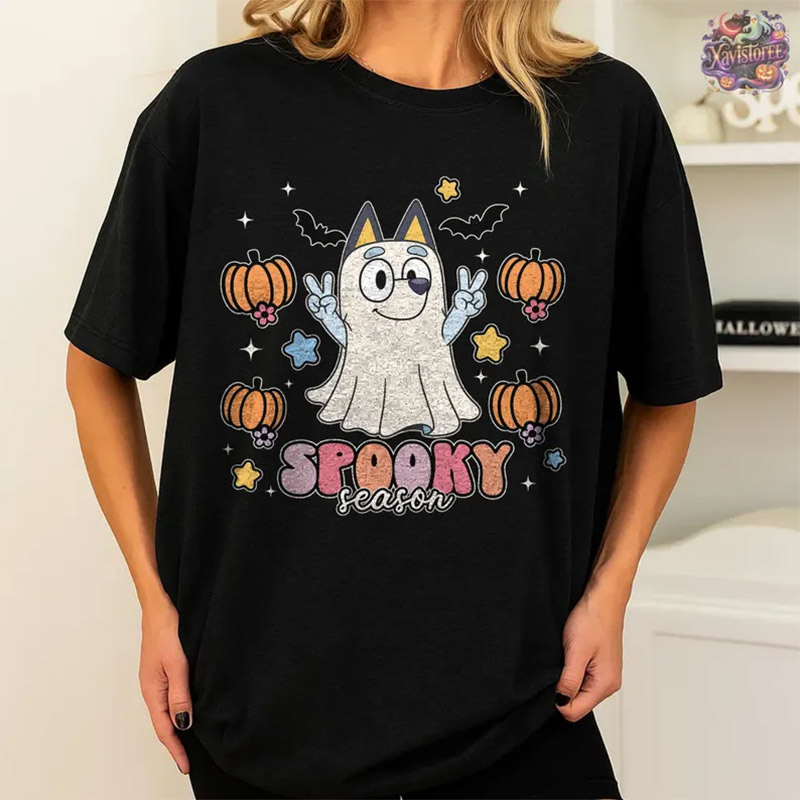 Spooky Season Halloween Bluey Cartoon  Shirt Spooky Season Halloween Bluey Cartoon  Shirt