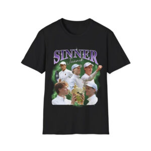 Jannik Sinner Grass Grand Slam 2025 Champion Bootleg T-shirt Jannik Sinner Grass Grand Slam 2025 Champion Bootleg T-shirt