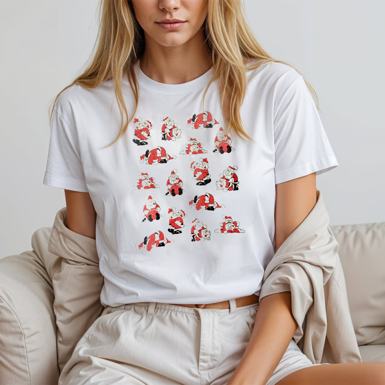 Sex Position Funny Santa Claus, Kamasutra Adult Joke Tee Sex Position Funny Santa Claus, Kamasutra Adult Joke Tee
