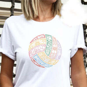 Floral Volleyball Player, Volleyball Coach Shirt 1