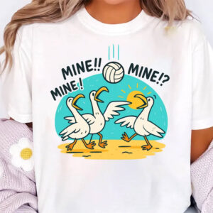 Funny Bird Playing Volleyball T shirt