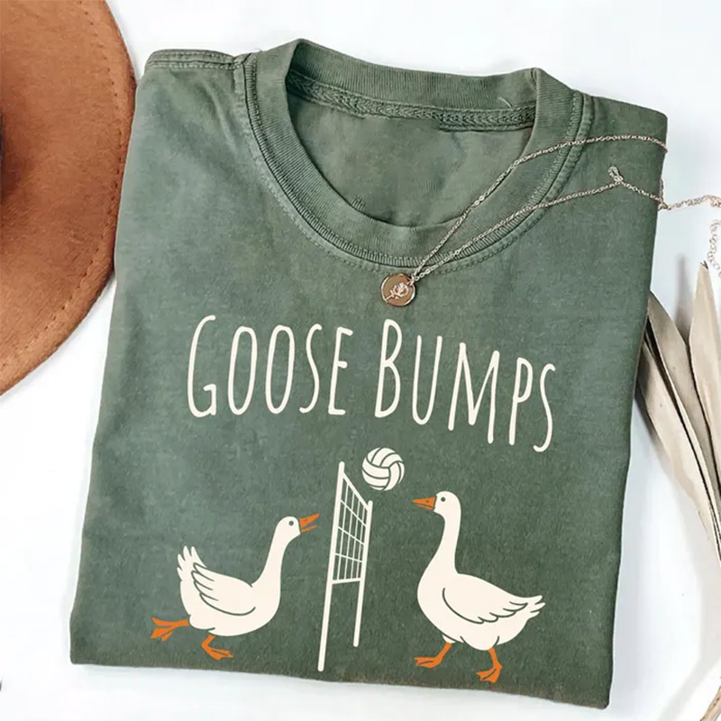 Goose Bumps, Silly Goose Plays Volleyball Comfort Colors Tee Goose Bumps, Silly Goose Plays Volleyball Comfort Colors Tee