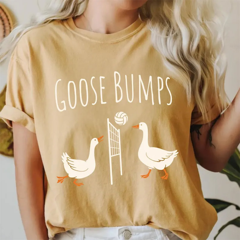 Goose Bumps, Silly Goose Plays Volleyball Comfort Colors Tee Goose Bumps, Silly Goose Plays Volleyball Comfort Colors Tee