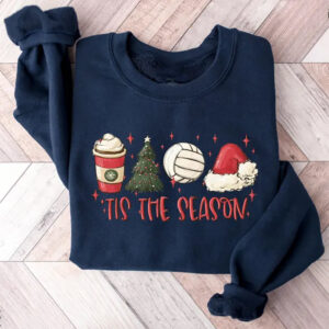 Tis The Season Volleyball, Christmas Volleyball Comfort Colors Tee 2