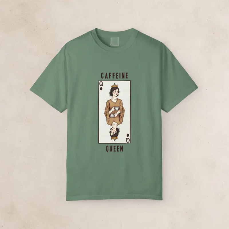 Caffeine Queen Funny World Coffee Day Shirt Caffeine Queen Funny World Coffee Day Shirt