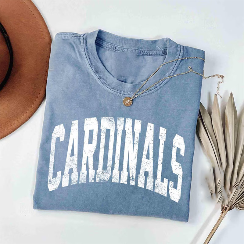 Cardinals Distressed Mascot Pride Comfort Colors Tee Cardinals Distressed Mascot Pride Comfort Colors Tee