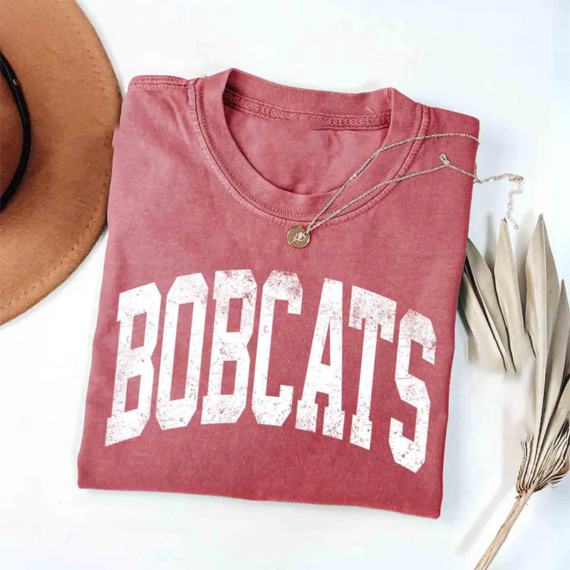 Bobcats Distressed Mascot, School Mascot Comfort Colors Tee Bobcats Distressed Mascot, School Mascot Comfort Colors Tee