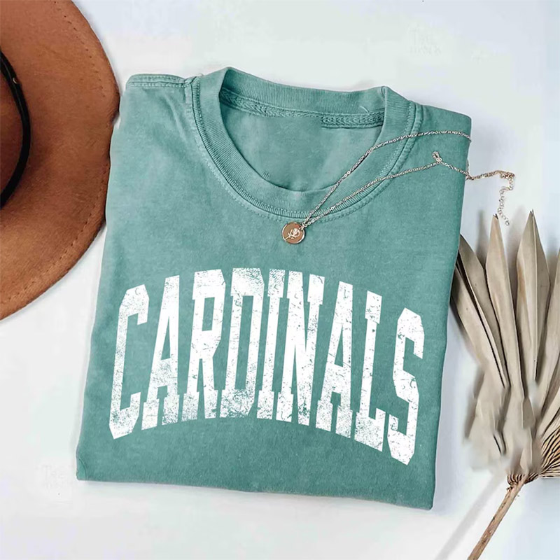 Cardinals Distressed Mascot Pride Comfort Colors Tee Cardinals Distressed Mascot Pride Comfort Colors Tee