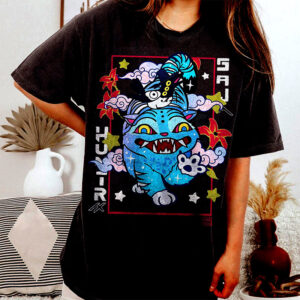 Kpop Demon Hunters Tiger Anime Saja T shirt 1
