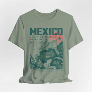 Golfo de Mexico 1550 Retro Gulf Of Mexico Cofmort Colors Tee 2