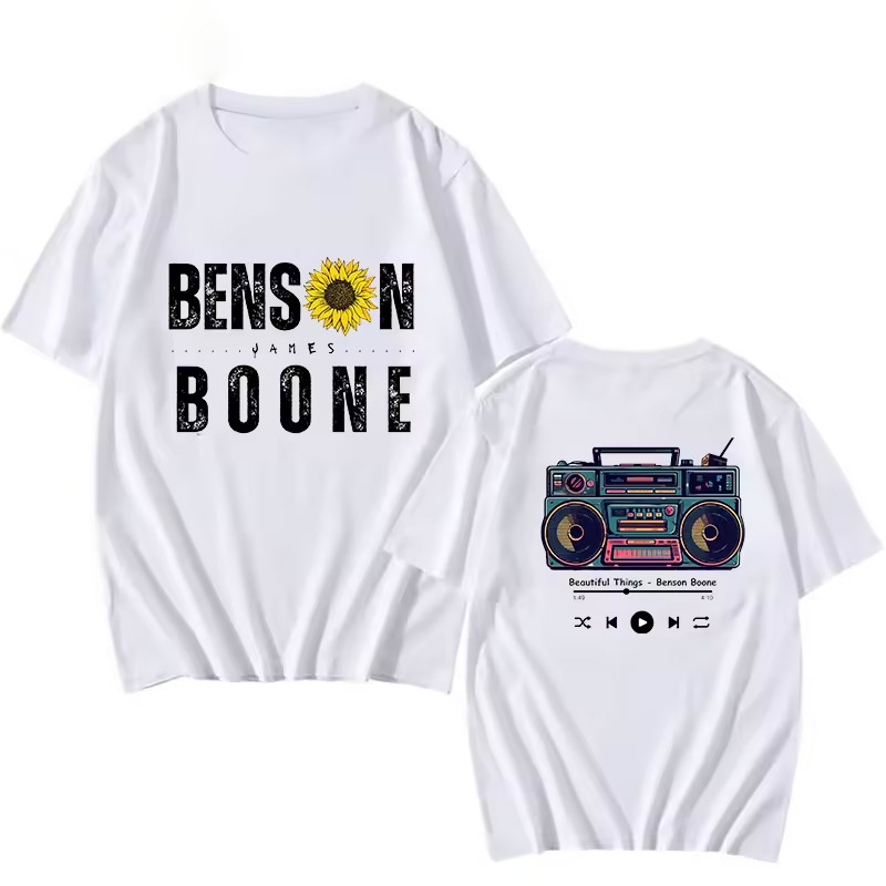 Benson Boone Beautiful Things Radio 2-sided T-shirt Benson Boone Beautiful Things Radio 2-sided T-shirt