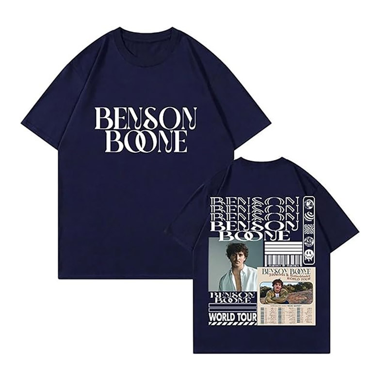 Benson Boone Fireworks & Rollerblades World Tour 2-sided T-shirt Benson Boone Fireworks & Rollerblades World Tour 2-sided T-shirt
