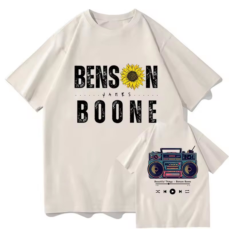 Benson Boone Beautiful Things Radio 2-sided T-shirt Benson Boone Beautiful Things Radio 2-sided T-shirt