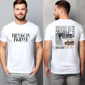 Benson Boone Fireworks & Rollerblades World Tour 2 sided T shirt 3
