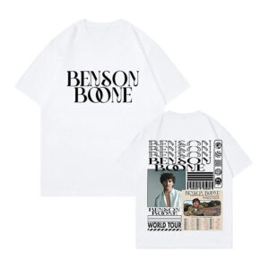 Benson Boone Fireworks & Rollerblades World Tour 2 sided T shirt 4