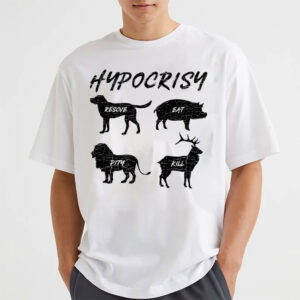 Hypocrisy Funny Vegan Vegetarian T Shirt 1