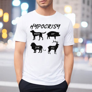 Hypocrisy Funny Vegan Vegetarian T Shirt 3