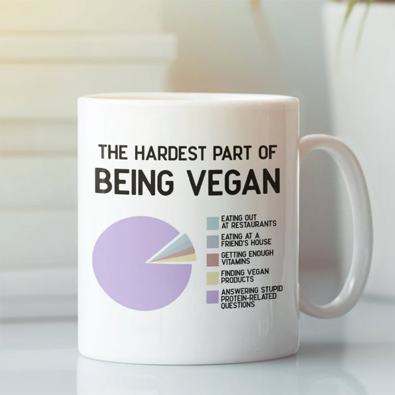 The Hardest Part Of Being Vegan Funny Vegan Day Mug The Hardest Part Of Being Vegan Funny Vegan Day Mug