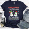 The Vegans Ate My Nose Funny Snowman Vegan Day Shirt