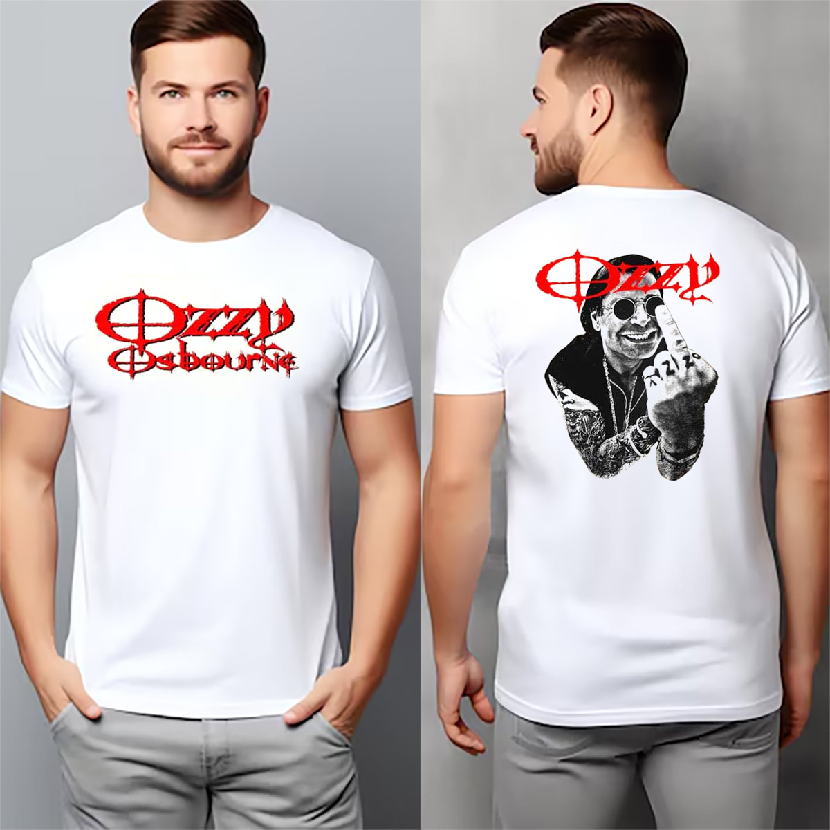 Ozzy Osbourne Middle Finger Graphic 2-sided T-shirt Ozzy Osbourne Middle Finger Graphic 2-sided T-shirt