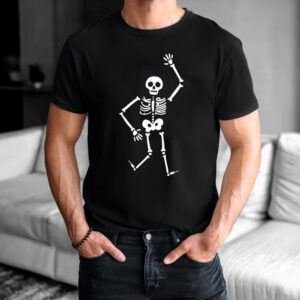 Halloween Skeleton Dancing Graphic Tee Halloween Skeleton Dancing Graphic Tee