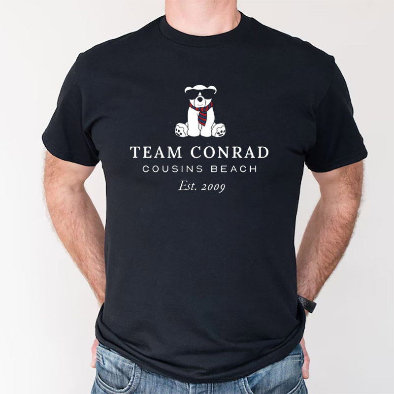 Team Conrad Cousins Beach Est 2009 T-Shirt Team Conrad Cousins Beach Est 2009 T-Shirt