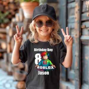 Custom Roblox Game Themed Birthday Party Shirt Custom Roblox Game Themed Birthday Party Shirt