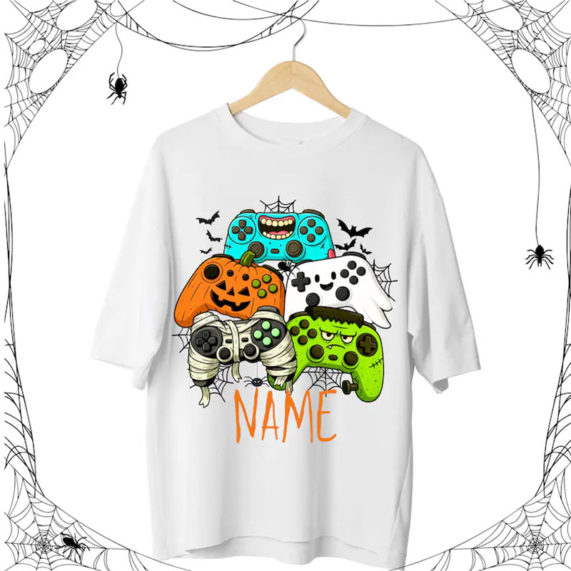 Personalised Spooky Halloween Games T-shirt Personalised Spooky Halloween Games T-shirt