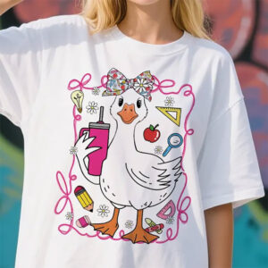 Coquette Teacher, Goose Back To School T-shirt Coquette Teacher, Goose Back To School T-shirt
