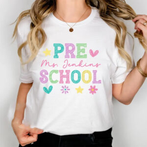 Personalized Preschool Teacher Cute Back to School Tee 2