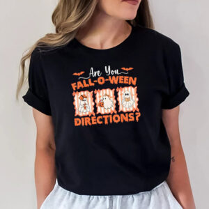Are You Fall o ween Directions Cute Ghost Teacher Halloween T shirt 2
