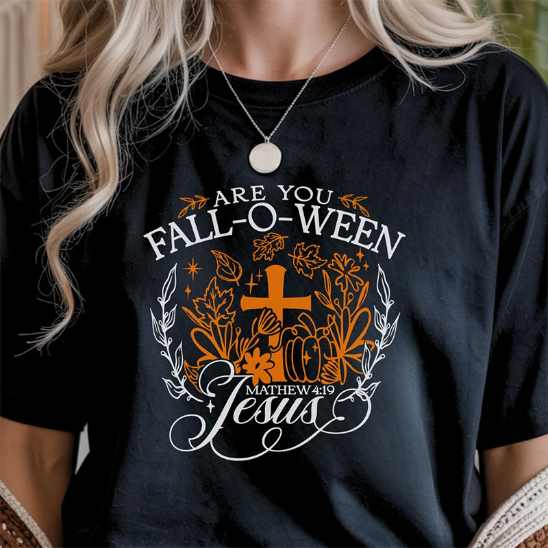Are You Fall-o-ween Jesus Halloween Comfort Colors T-shirt Are You Fall-o-ween Jesus Halloween Comfort Colors T-shirt