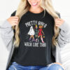Pretty Girls Walk Like This Trick Or Treat Halloween Night T-shirt