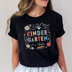 Custom Kindergarten Teacher, Back To School Tee 3