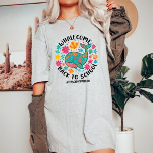 Custom Whalecome Back To School Comfort Colors T-shirt Custom Whalecome Back To School Comfort Colors T-shirt