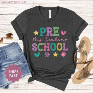 Personalized Preschool Teacher Comfort Colors T shirt 1