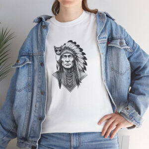 Boho Cat Native American Chief Tee 2