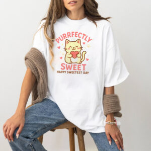 happy sweetest day Purrfectly Sweet Tee
